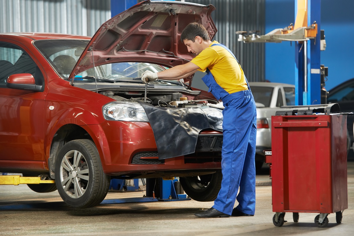 automobile car maintenance at engine auto repair