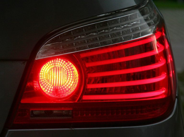 brake light of a black car